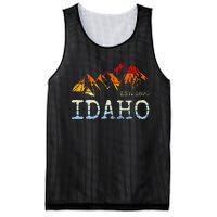 Idaho Retro Sunset Vintage Mountain Home Est 1890 Hiking Mesh Reversible Basketball Jersey Tank