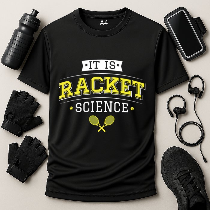 Its Racket Science Funny Tennis Lover Coach Cooling Performance Crew T-Shirt