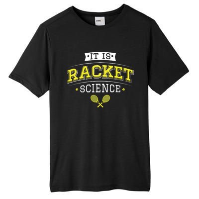 Its Racket Science Funny Tennis Lover Coach Tall Fusion ChromaSoft Performance T-Shirt