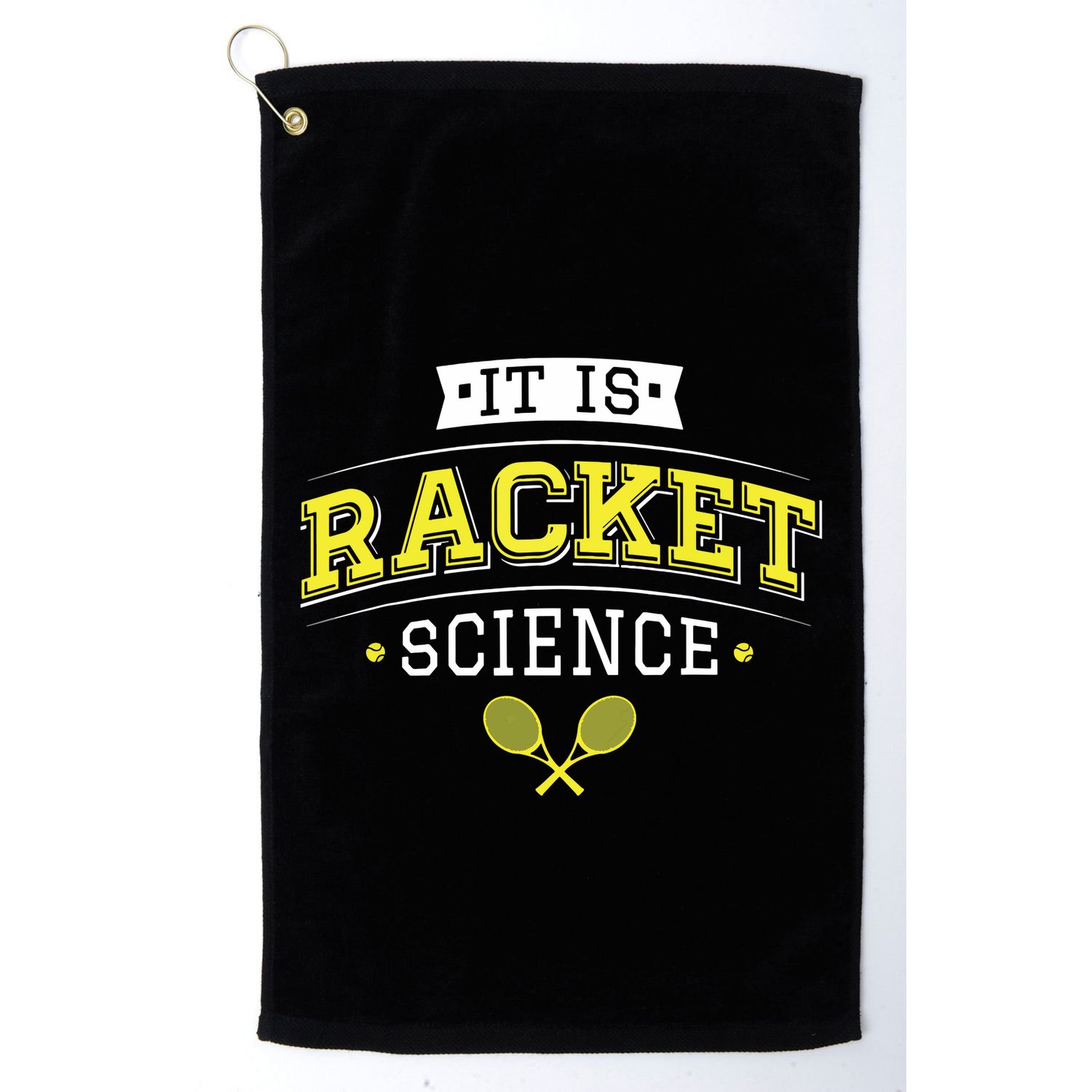 Its Racket Science Funny Tennis Lover Coach Golf Towel