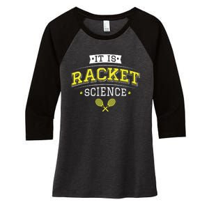 Its Racket Science Funny Tennis Lover Coach Women's Tri-Blend 3/4-Sleeve Raglan Shirt