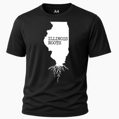 Illinois Roots Shirts State Map Gift Illinois Cooling Performance Crew T-Shirt