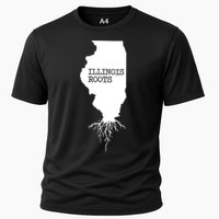 Illinois Roots Shirts State Map Gift Illinois Cooling Performance Crew T-Shirt