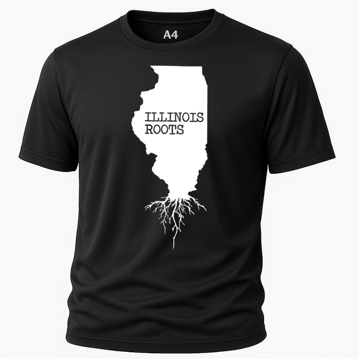 Illinois Roots Shirts State Map Gift Illinois Cooling Performance Crew T-Shirt