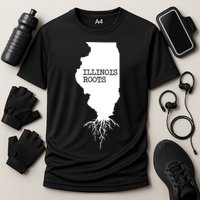 Illinois Roots Shirts State Map Gift Illinois Cooling Performance Crew T-Shirt