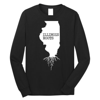 Illinois Roots Shirts State Map Gift Illinois Long Sleeve Shirt