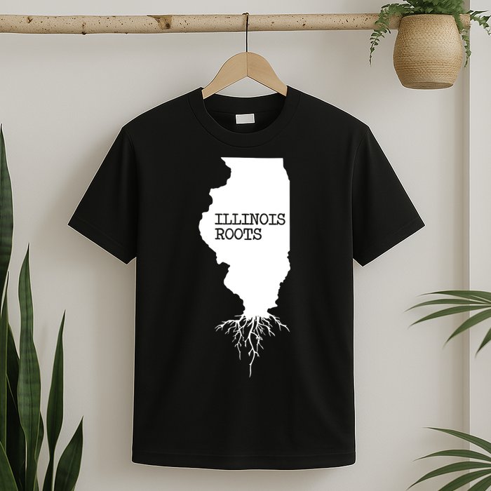 Illinois Roots Shirts State Map Gift Illinois T-Shirt