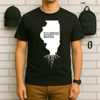 Illinois Roots Shirts State Map Gift Illinois T-Shirt