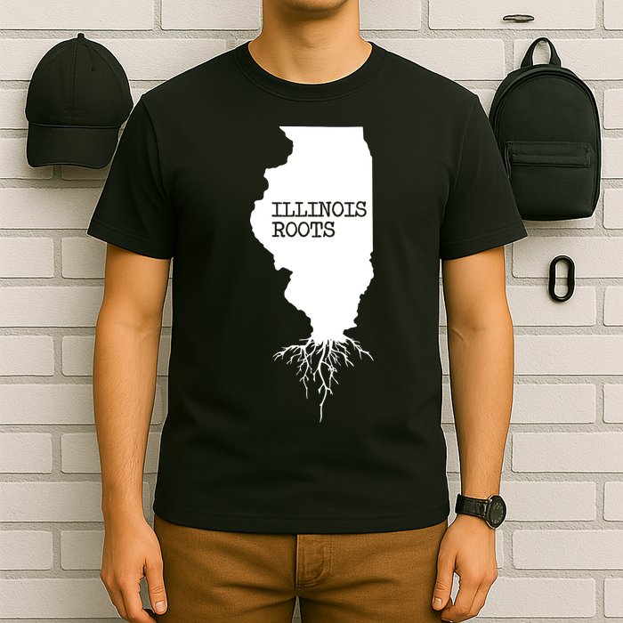 Illinois Roots Shirts State Map Gift Illinois T-Shirt
