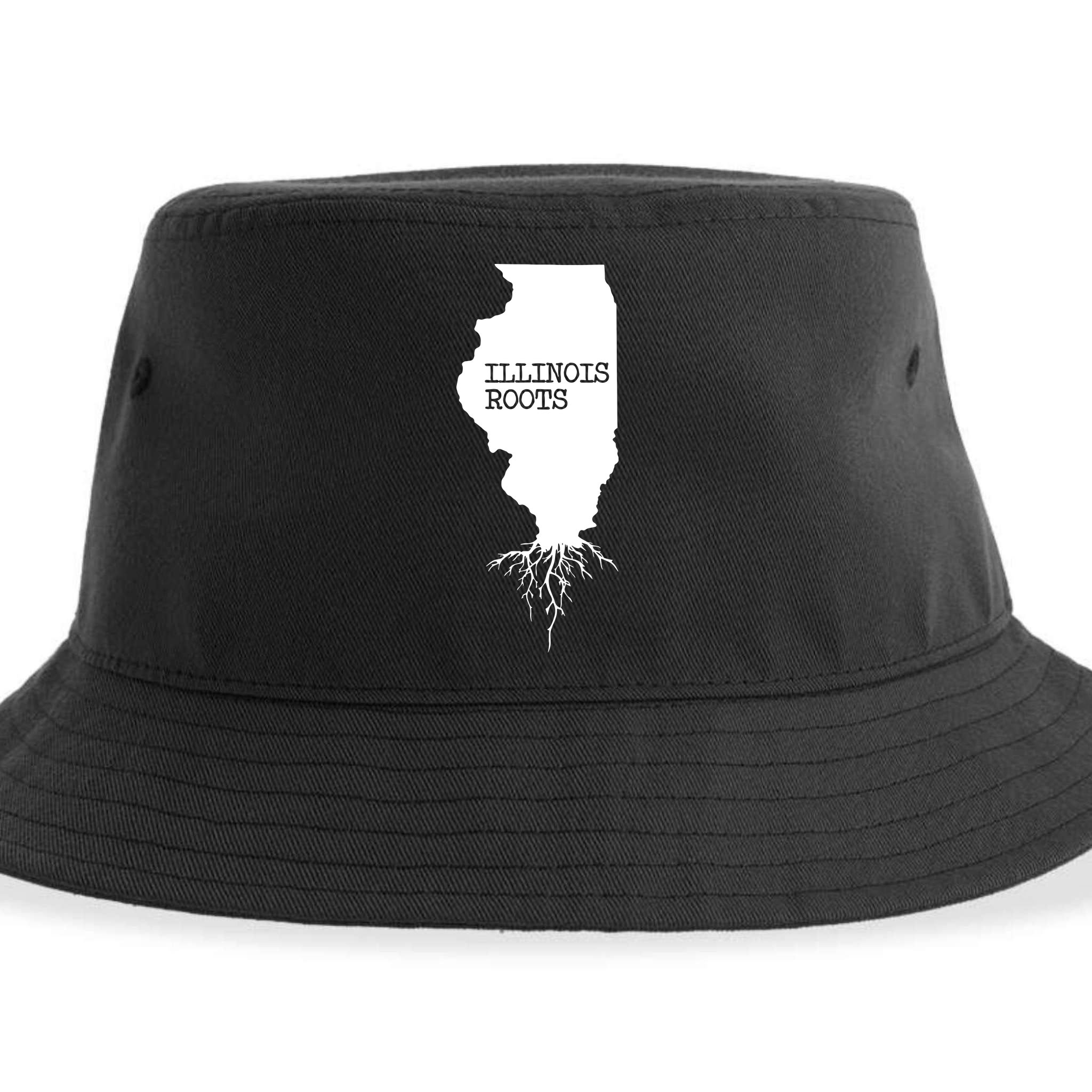 Illinois Roots Shirts State Map Gift Illinois Sustainable Bucket Hat
