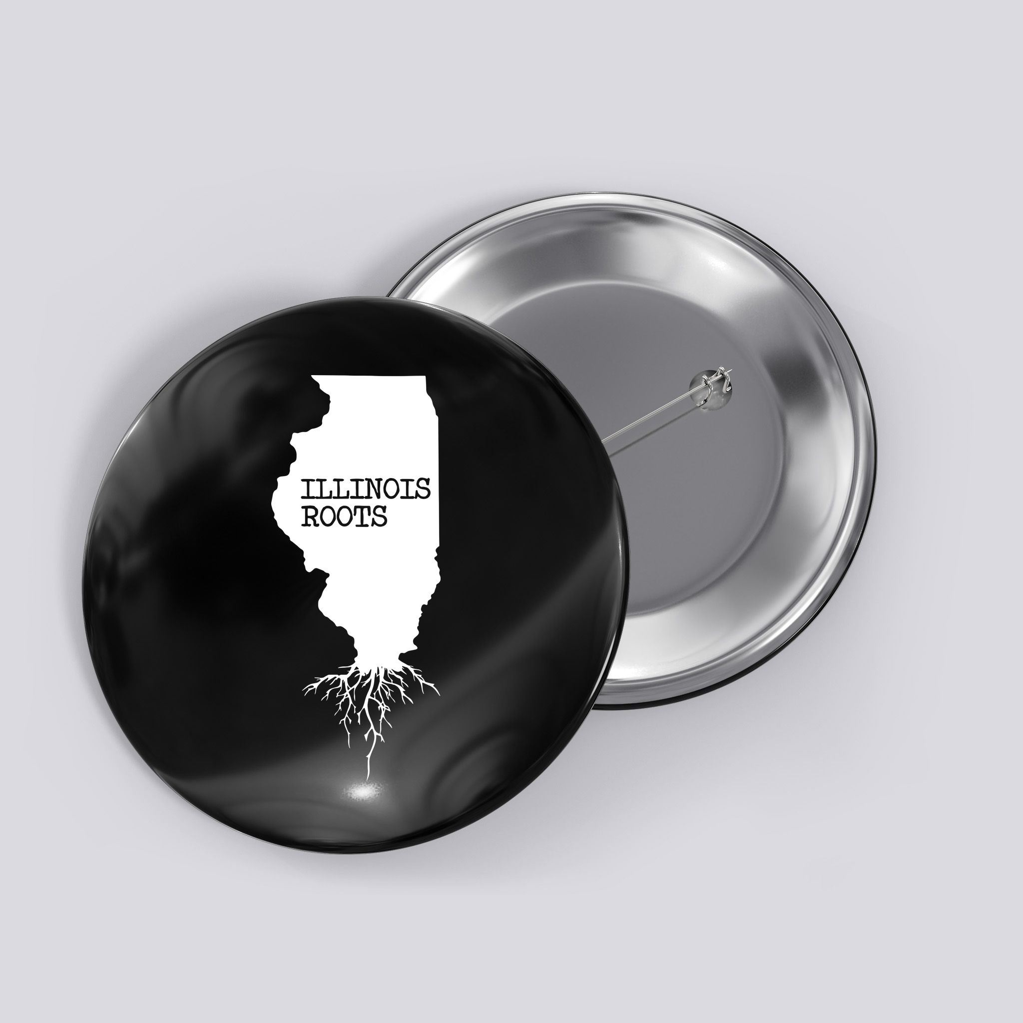 Illinois Roots Shirts State Map Gift Illinois Button