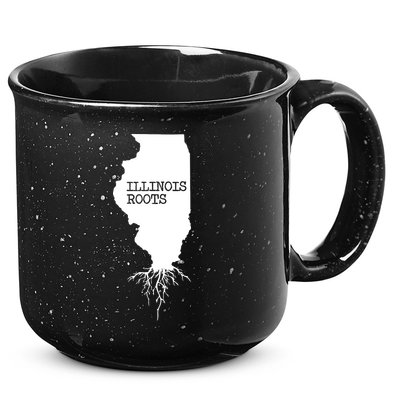Illinois Roots Shirts State Map Gift Illinois 15oz Campfire Ceramic Mug