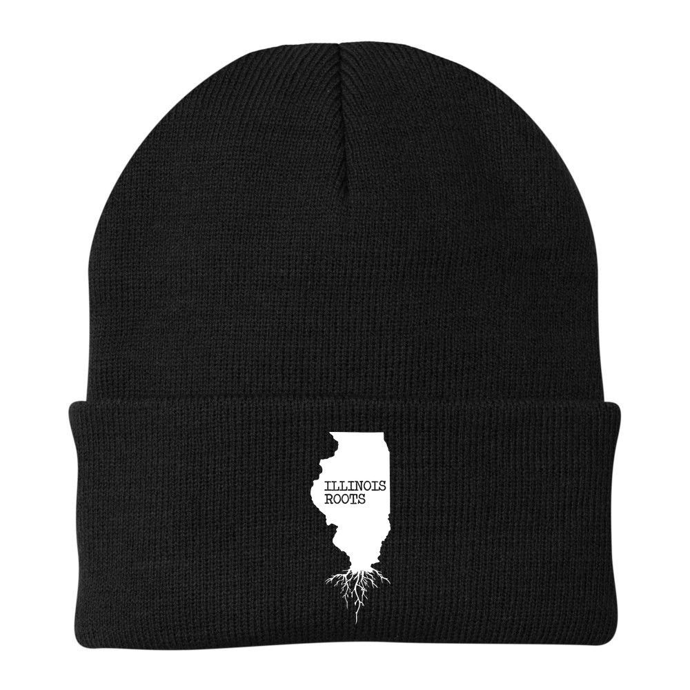 Illinois Roots Shirts State Map Gift Illinois Beanie