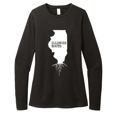 Illinois Roots Shirts State Map Gift Illinois Womens CVC Long Sleeve Shirt