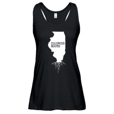 Illinois Roots Shirts State Map Gift Illinois Ladies Essential Flowy Tank