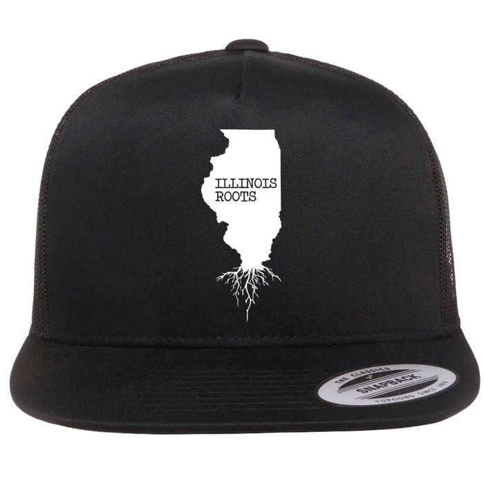 Illinois Roots Shirts State Map Gift Illinois Flat Bill Trucker Hat