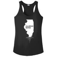 Illinois Roots Shirts State Map Gift Illinois Ladies PosiCharge Competitor Racerback Tank