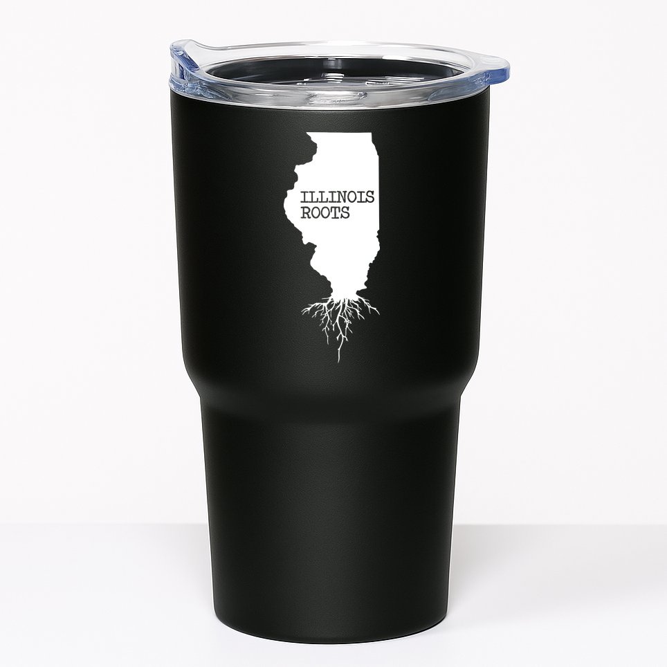 Illinois Roots Shirts State Map Gift Illinois Tumbler