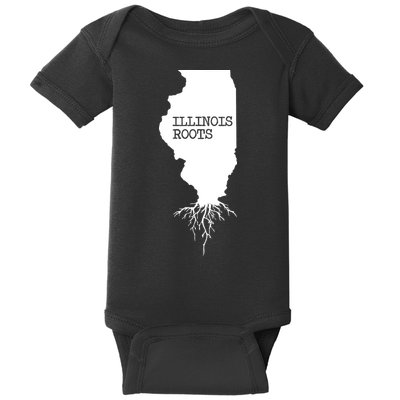 Illinois Roots Shirts State Map Gift Illinois Baby Bodysuit