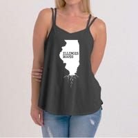 Illinois Roots Shirts State Map Gift Illinois Women's Strappy Tank