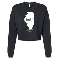 Illinois Roots Shirts State Map Gift Illinois Cropped Pullover Crew