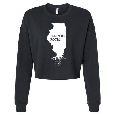 Illinois Roots Shirts State Map Gift Illinois Cropped Pullover Crew