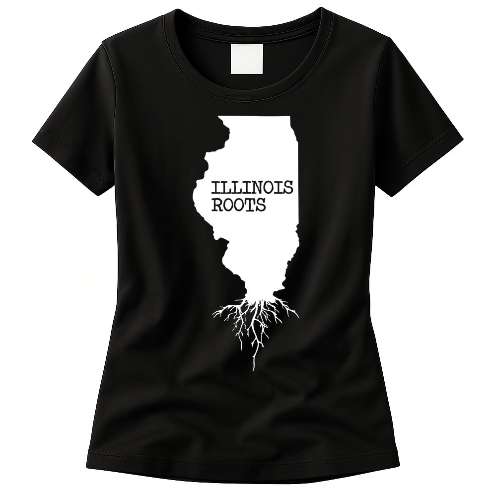Illinois Roots Shirts State Map Gift Illinois Womens T-Shirt