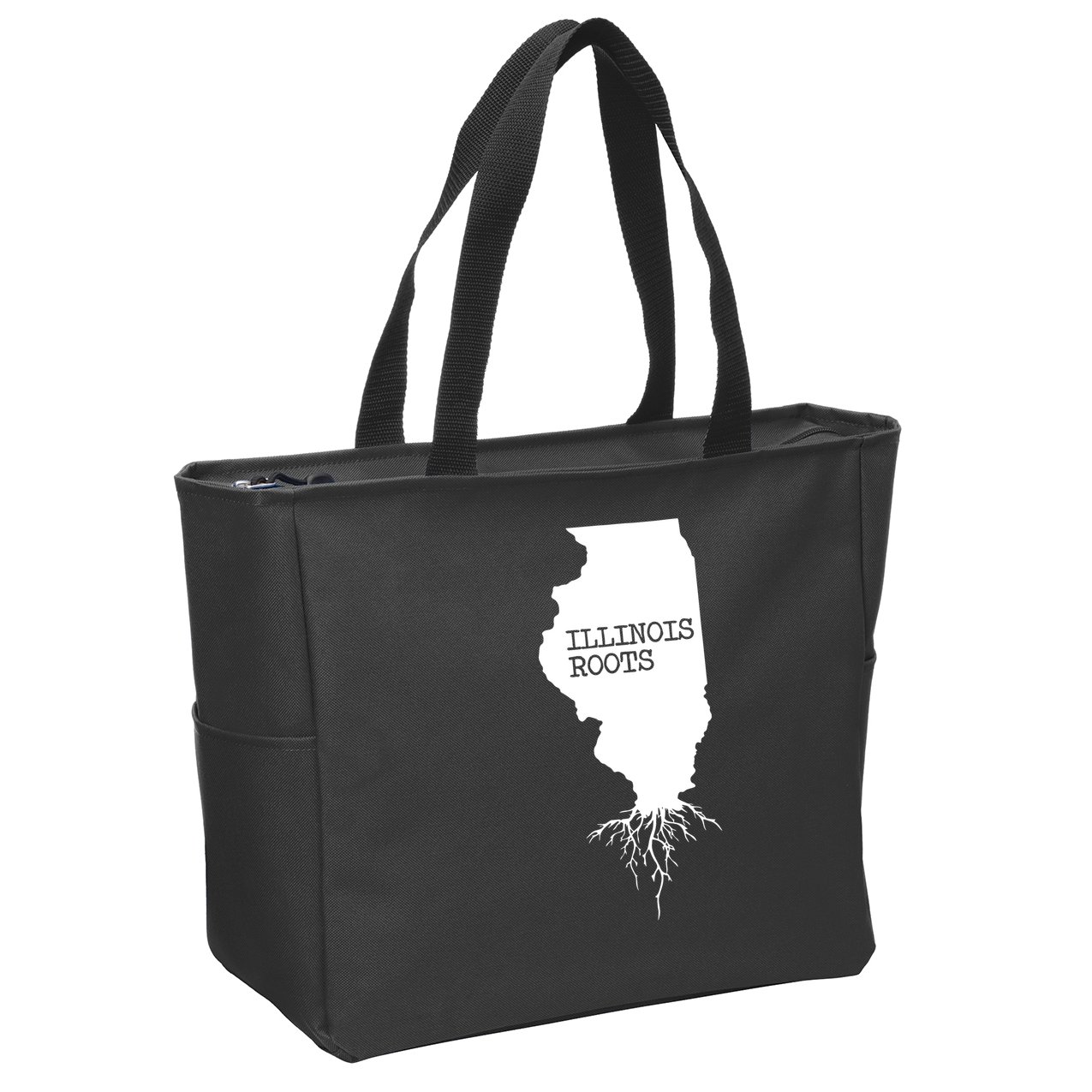 Illinois Roots Shirts State Map Gift Illinois Zip Tote Bag