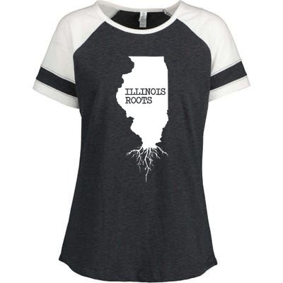 Illinois Roots Shirts State Map Gift Illinois Enza Ladies Jersey Colorblock Tee