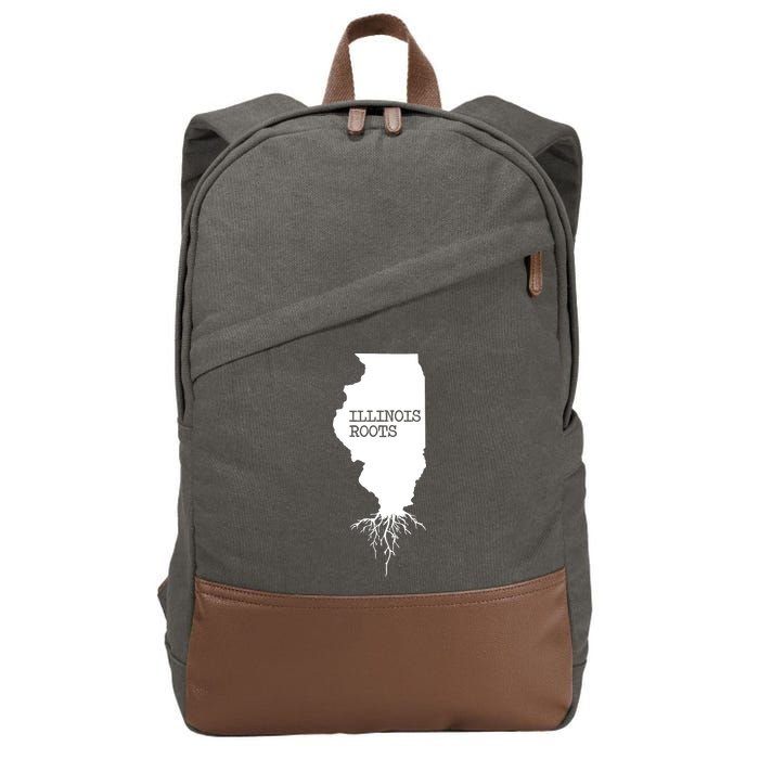 Illinois Roots Shirts State Map Gift Illinois Cotton Canvas Backpack