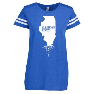 Illinois Roots Shirts State Map Gift Illinois Enza Ladies Jersey Football T-Shirt