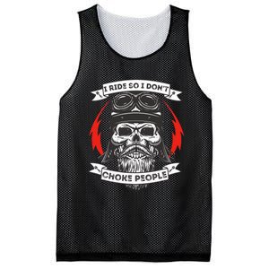 I Ride So I DonT Choke People Motorcycle Rider Biker Mesh Reversible Basketball Jersey Tank