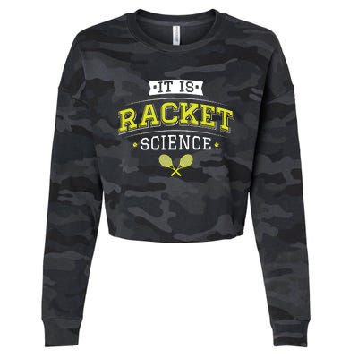 It's Racket Science Funny Tennis Lover & Coach Cropped Pullover Crew