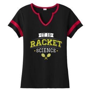 It's Racket Science Funny Tennis Lover & Coach Ladies Halftime Notch Neck Tee