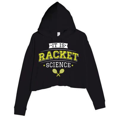 It's Racket Science Funny Tennis Lover & Coach Crop Fleece Hoodie