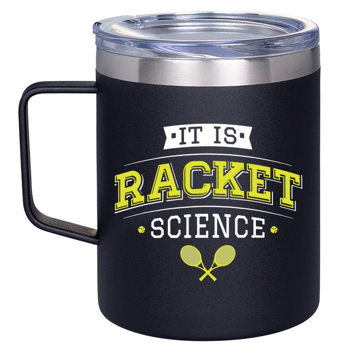 It's Racket Science Funny Tennis Lover & Coach 12oz Stainless Steel Coffee Mug
