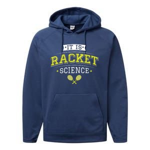 It's Racket Science Funny Tennis Lover & Coach Performance Fleece Hoodie