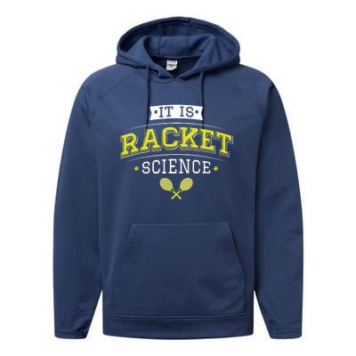 It's Racket Science Funny Tennis Lover & Coach Performance Fleece Hoodie