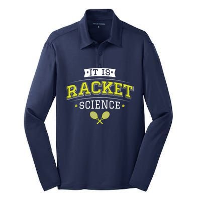 It's Racket Science Funny Tennis Lover & Coach Silk Touch Performance Long Sleeve Polo