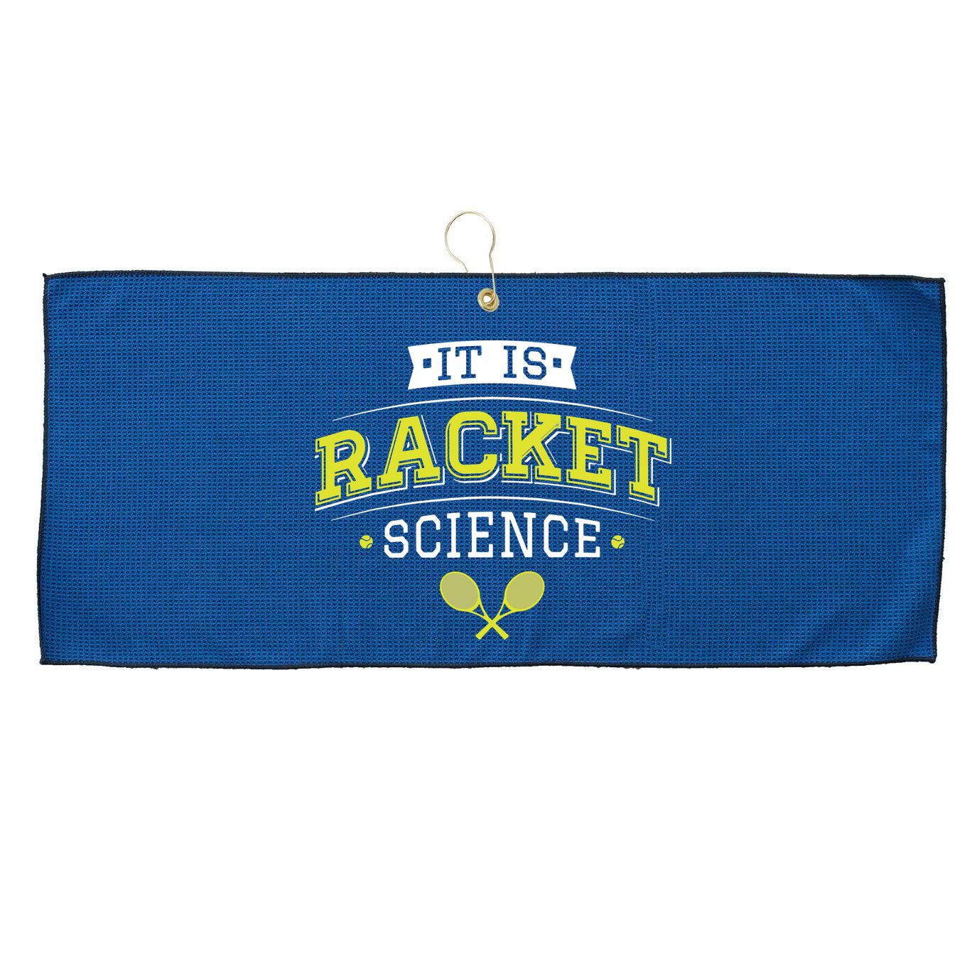 It's Racket Science Funny Tennis Lover & Coach Large Microfiber Waffle Golf Towel