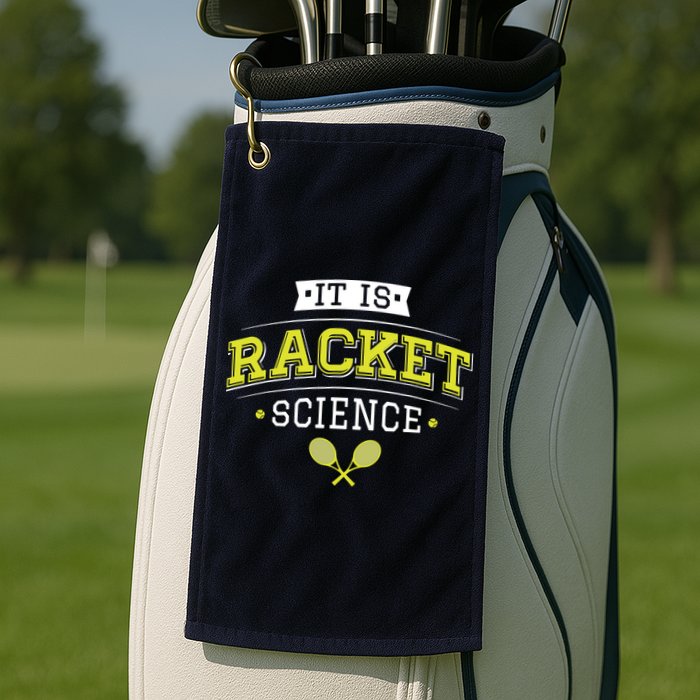 It's Racket Science Funny Tennis Lover & Coach Golf Towel