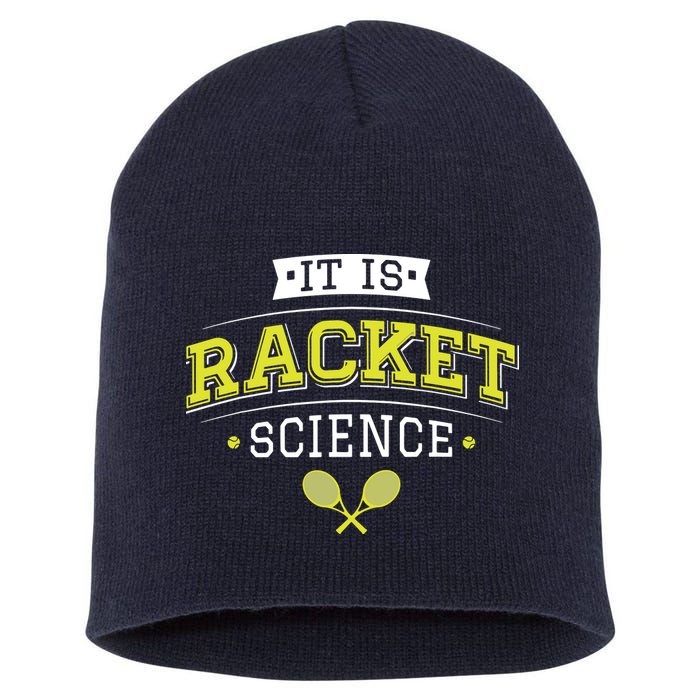 It's Racket Science Funny Tennis Lover & Coach Short Acrylic Beanie