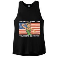 I'd Rather Serve Cunt Than Serve My Country I'd Rather Serve My Cunt Baby Ladies PosiCharge Tri-Blend Wicking Tank