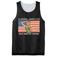 I'd Rather Serve Cunt Than Serve My Country I'd Rather Serve My Cunt Baby Mesh Reversible Basketball Jersey Tank
