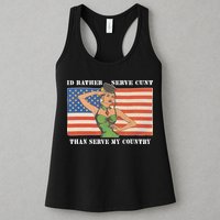 I'd Rather Serve Cunt Than Serve My Country I'd Rather Serve My Cunt Baby Womens Tank Top