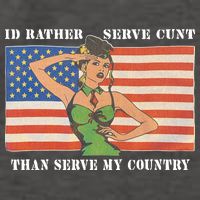 I'd Rather Serve Cunt Than Serve My Country I'd Rather Serve My Cunt Baby Vector Backpack