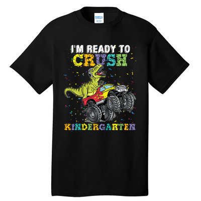 Im Ready To Crush Kindergarten Monster Truck Dinosaur Boy Tall T-Shirt