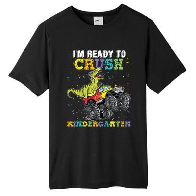 Im Ready To Crush Kindergarten Monster Truck Dinosaur Boy Tall Fusion ChromaSoft Performance T-Shirt