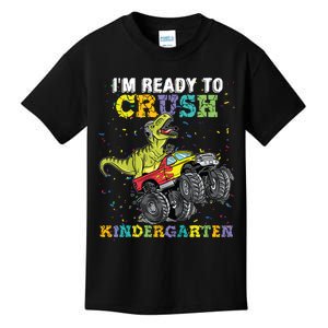 Im Ready To Crush Kindergarten Monster Truck Dinosaur Boy Kids T-Shirt