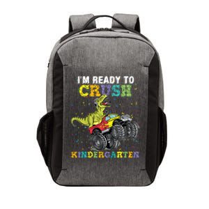 Im Ready To Crush Kindergarten Monster Truck Dinosaur Boy Vector Backpack